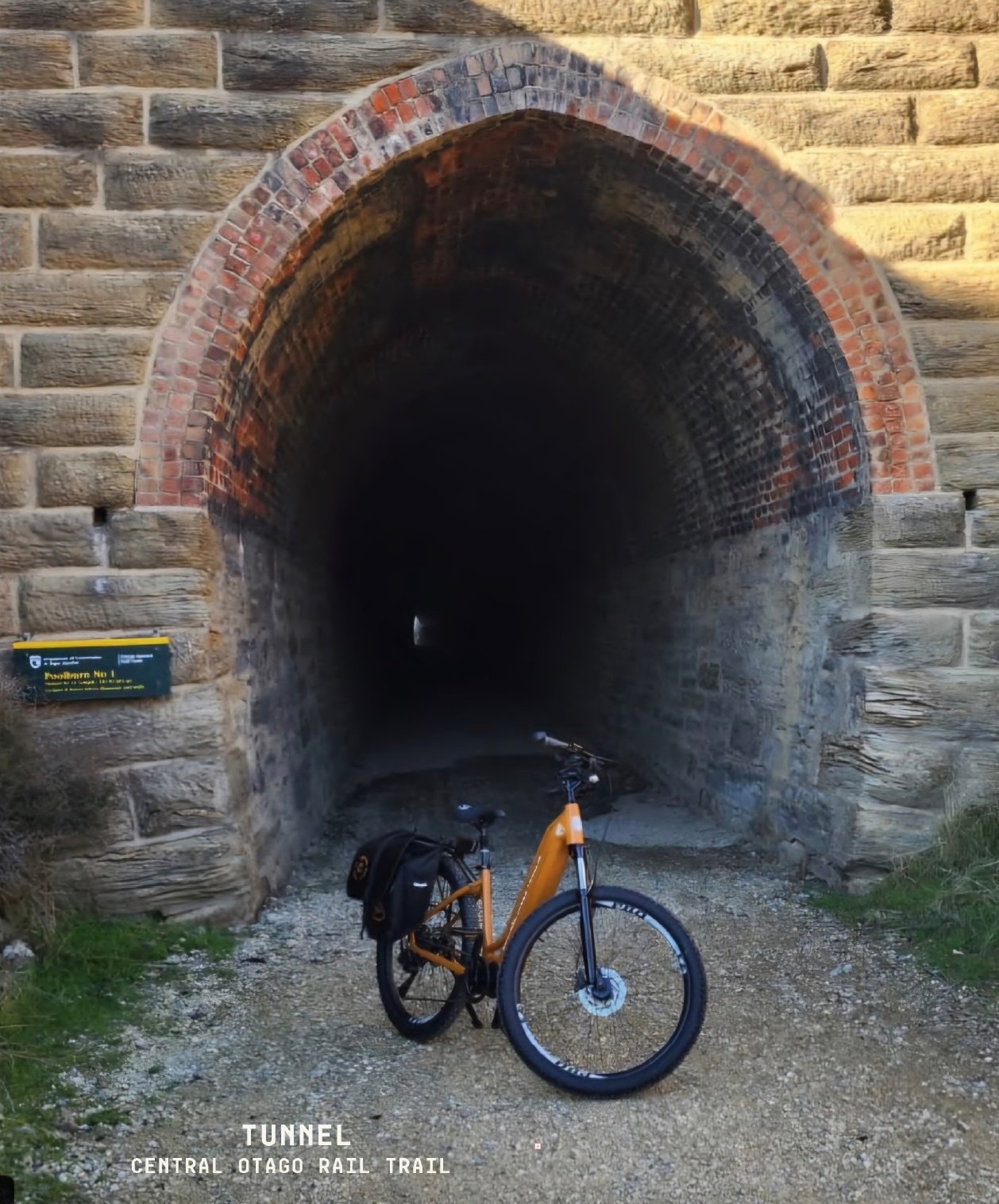 Rail Trail tunnel and bike-image